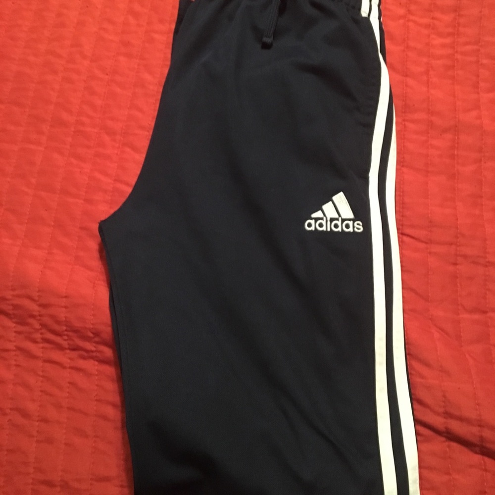 Boys (18/20) Adidas track pants- Navy